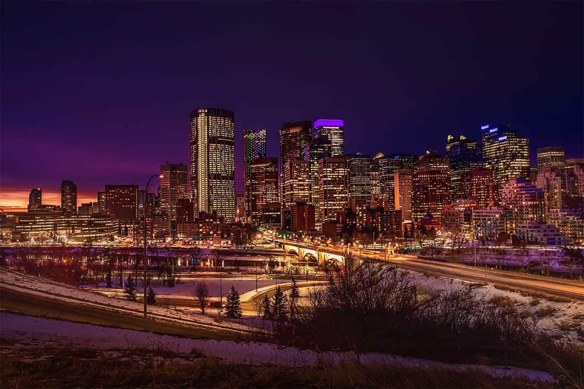 Calgary's skyline developed by architecture and engineering services.